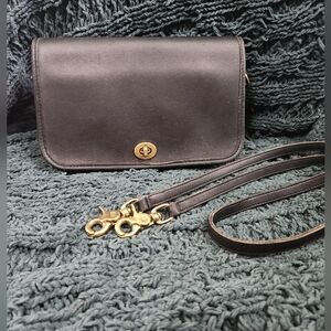 Vintage Coach Black Penny Pocket Purse #0533-133 Made In The USA